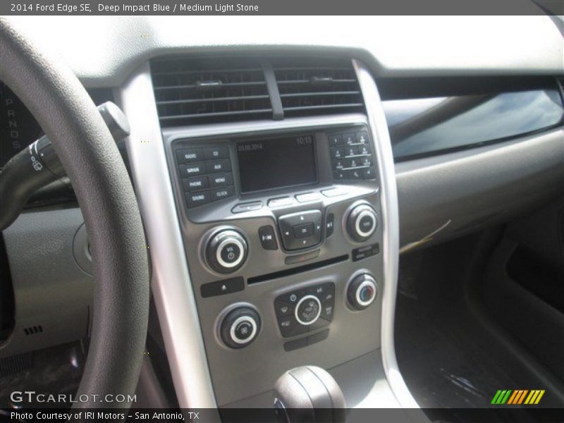 Deep Impact Blue / Medium Light Stone 2014 Ford Edge SE