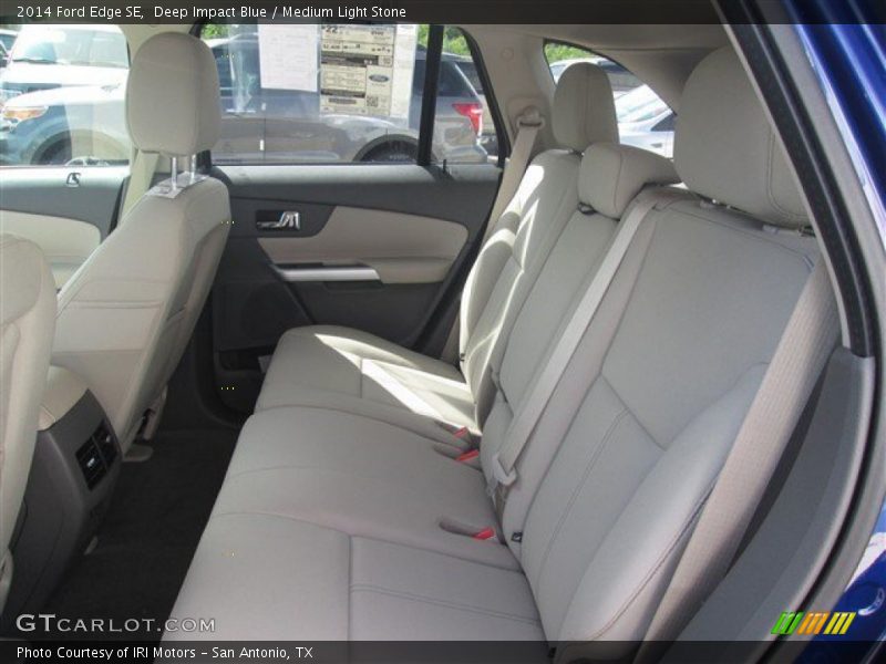 Deep Impact Blue / Medium Light Stone 2014 Ford Edge SE