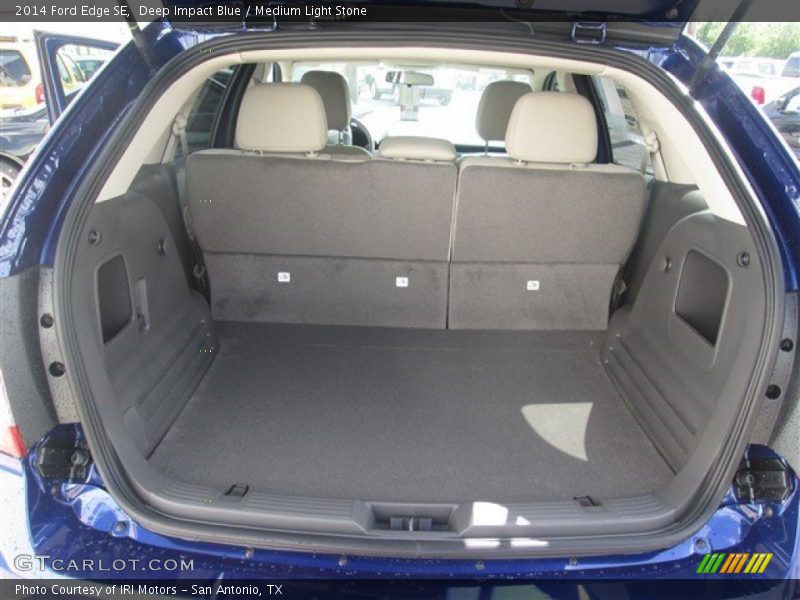 Deep Impact Blue / Medium Light Stone 2014 Ford Edge SE