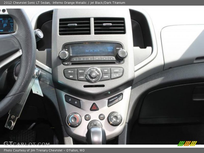 Inferno Orange Metallic / Jet Black/Dark Titanium 2012 Chevrolet Sonic LT Sedan
