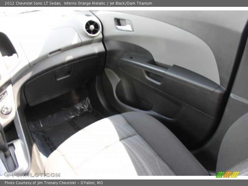 Inferno Orange Metallic / Jet Black/Dark Titanium 2012 Chevrolet Sonic LT Sedan