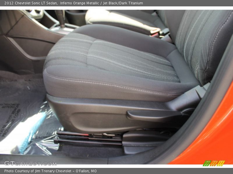 Inferno Orange Metallic / Jet Black/Dark Titanium 2012 Chevrolet Sonic LT Sedan