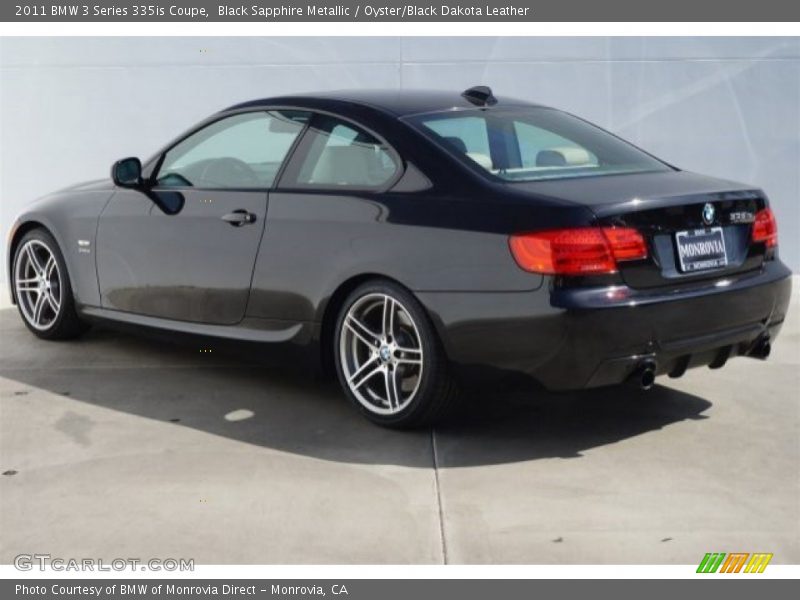 Black Sapphire Metallic / Oyster/Black Dakota Leather 2011 BMW 3 Series 335is Coupe