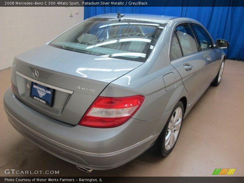 Palladium Silver Metallic / Grey/Black 2008 Mercedes-Benz C 300 4Matic Sport