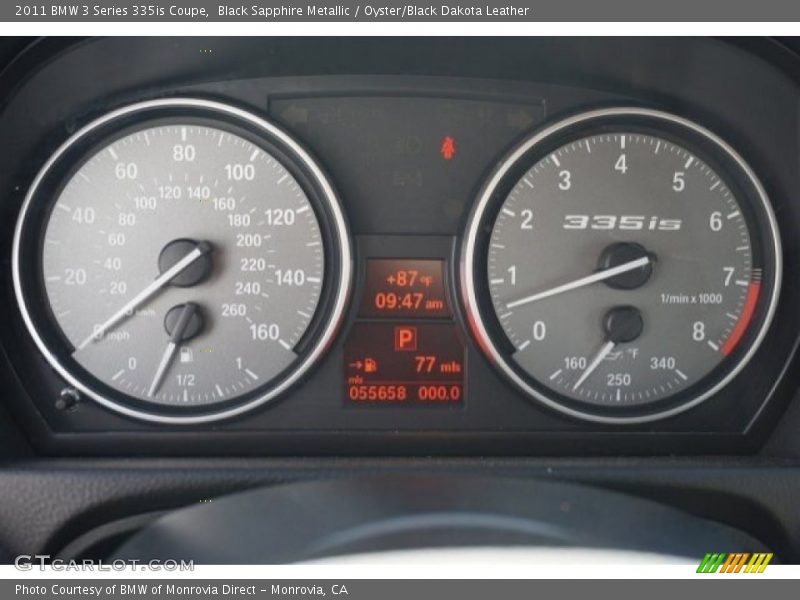 Black Sapphire Metallic / Oyster/Black Dakota Leather 2011 BMW 3 Series 335is Coupe