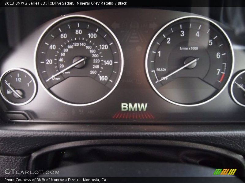 Mineral Grey Metallic / Black 2013 BMW 3 Series 335i xDrive Sedan