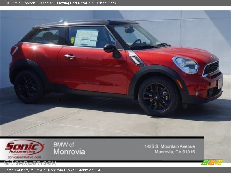Blazing Red Metallic / Carbon Black 2014 Mini Cooper S Paceman