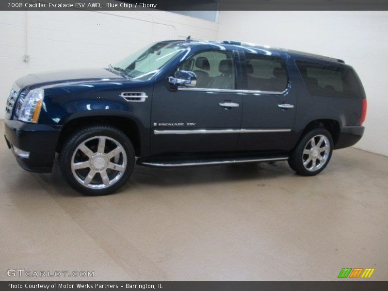 Blue Chip / Ebony 2008 Cadillac Escalade ESV AWD