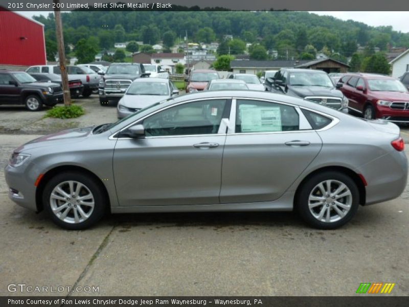 Billet Silver Metallic / Black 2015 Chrysler 200 Limited