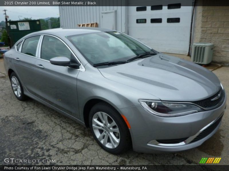Billet Silver Metallic / Black 2015 Chrysler 200 Limited