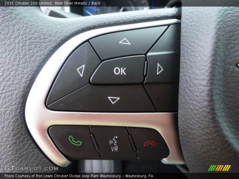 Billet Silver Metallic / Black 2015 Chrysler 200 Limited