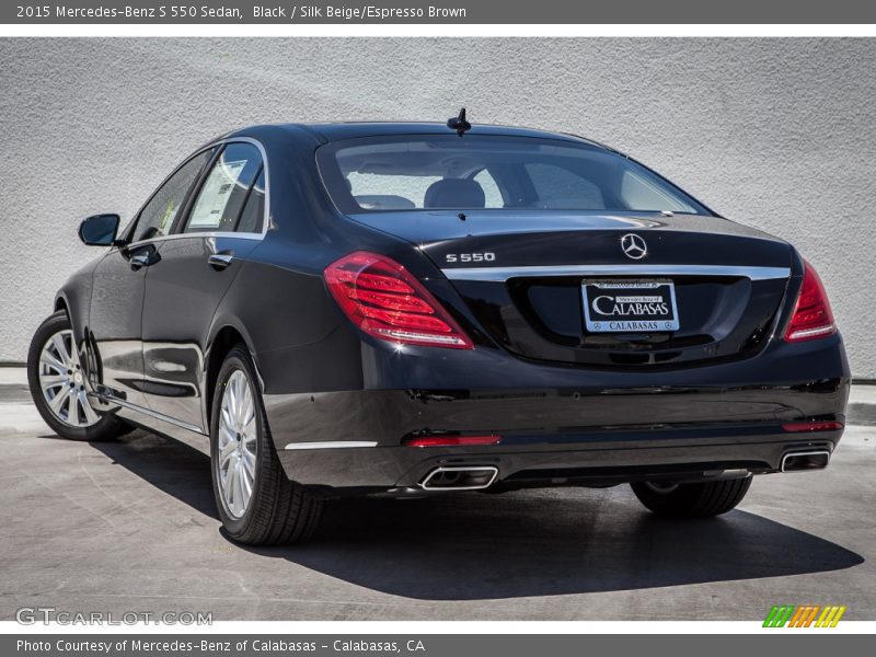 Black / Silk Beige/Espresso Brown 2015 Mercedes-Benz S 550 Sedan