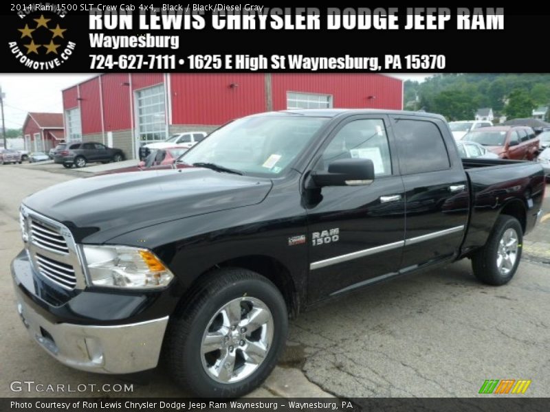 Black / Black/Diesel Gray 2014 Ram 1500 SLT Crew Cab 4x4