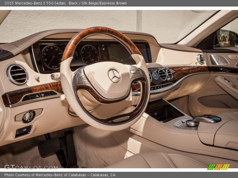 Black / Silk Beige/Espresso Brown 2015 Mercedes-Benz S 550 Sedan