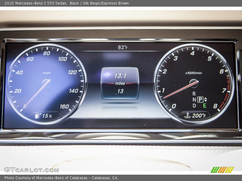 Black / Silk Beige/Espresso Brown 2015 Mercedes-Benz S 550 Sedan