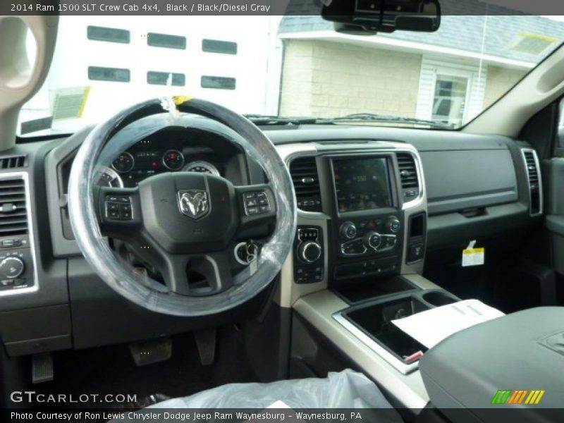 Black / Black/Diesel Gray 2014 Ram 1500 SLT Crew Cab 4x4