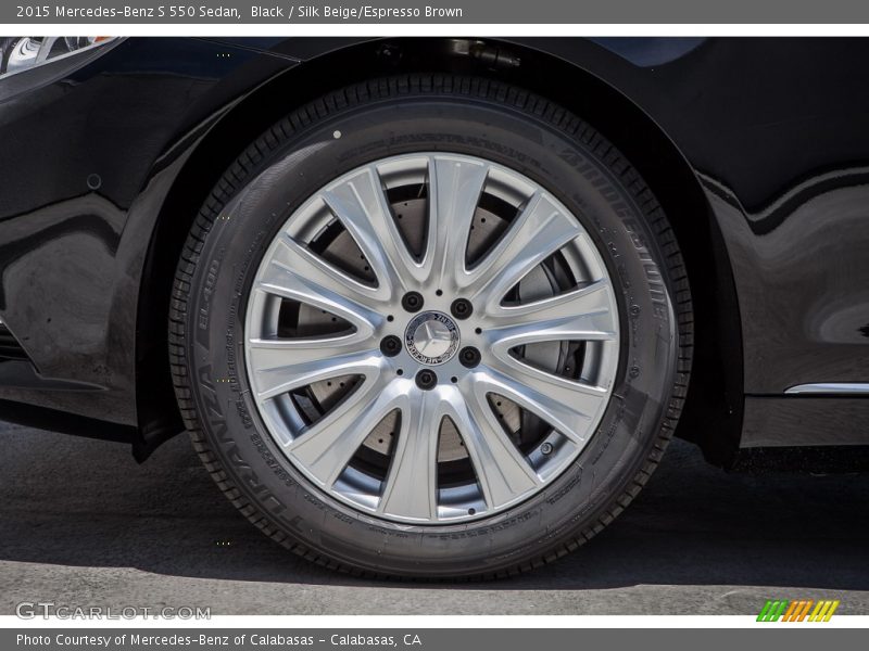 Black / Silk Beige/Espresso Brown 2015 Mercedes-Benz S 550 Sedan