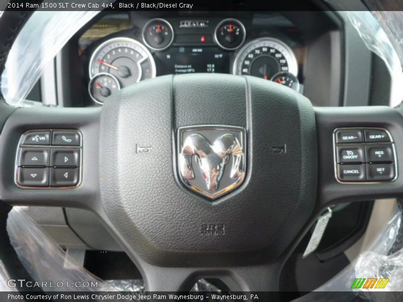 Black / Black/Diesel Gray 2014 Ram 1500 SLT Crew Cab 4x4