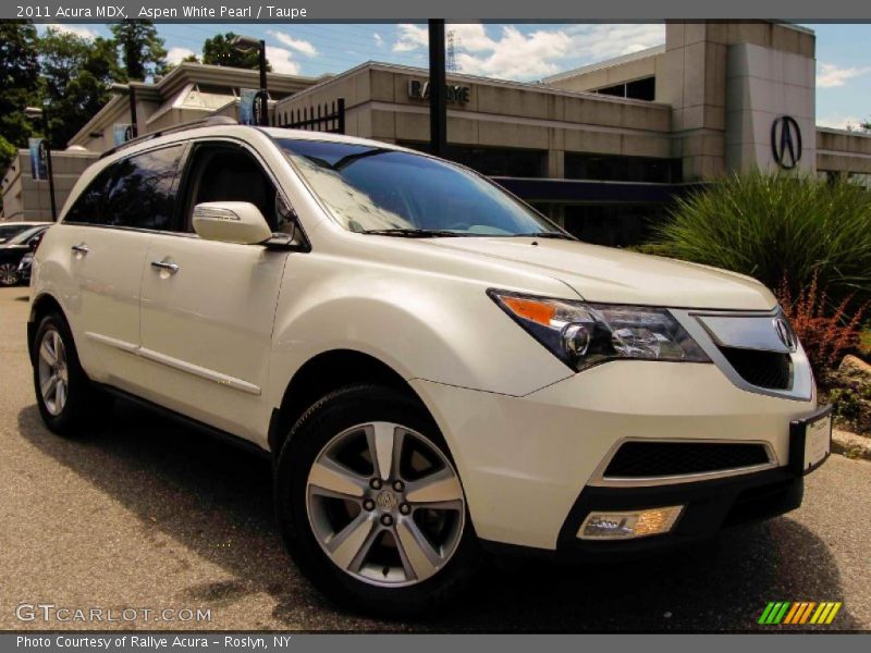 Aspen White Pearl / Taupe 2011 Acura MDX