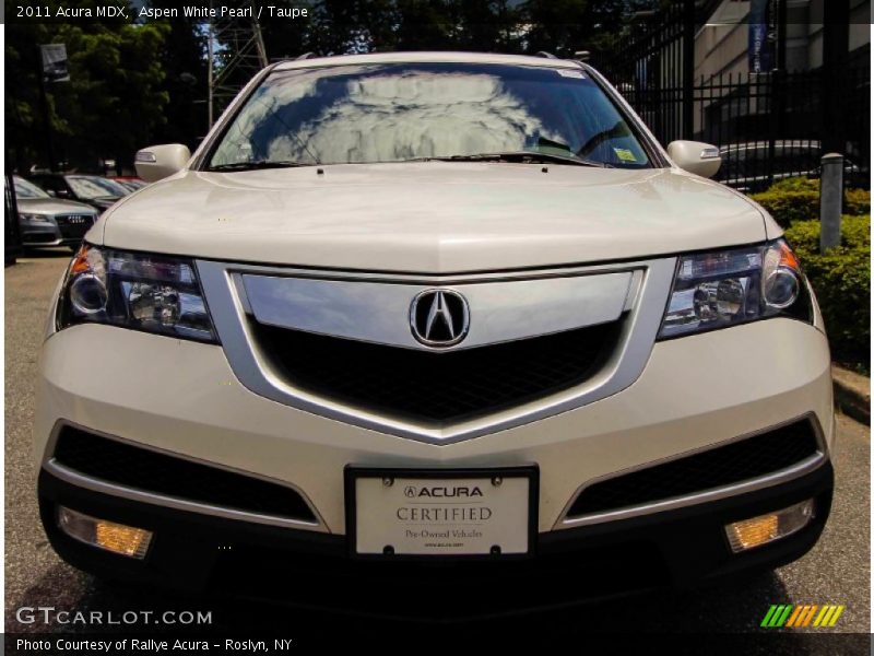 Aspen White Pearl / Taupe 2011 Acura MDX