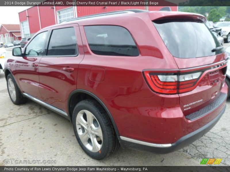 Deep Cherry Red Crystal Pearl / Black/Light Frost Beige 2014 Dodge Durango Limited AWD