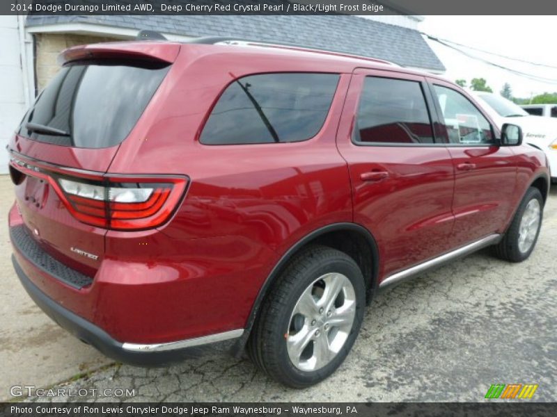 Deep Cherry Red Crystal Pearl / Black/Light Frost Beige 2014 Dodge Durango Limited AWD