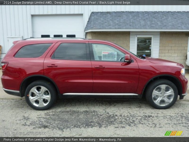 Deep Cherry Red Crystal Pearl / Black/Light Frost Beige 2014 Dodge Durango Limited AWD