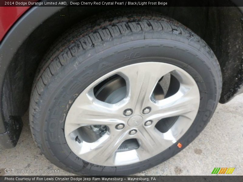 Deep Cherry Red Crystal Pearl / Black/Light Frost Beige 2014 Dodge Durango Limited AWD