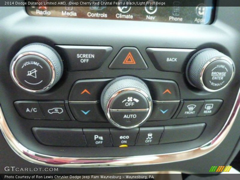 Deep Cherry Red Crystal Pearl / Black/Light Frost Beige 2014 Dodge Durango Limited AWD