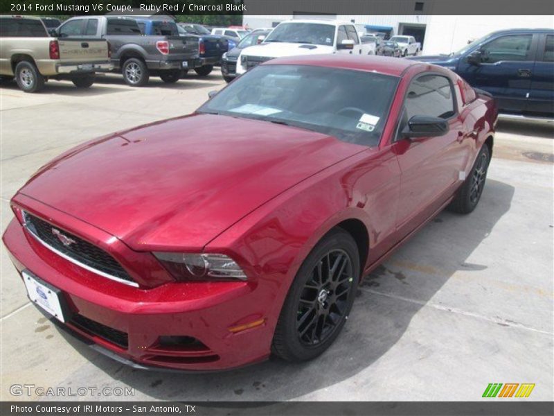 Ruby Red / Charcoal Black 2014 Ford Mustang V6 Coupe