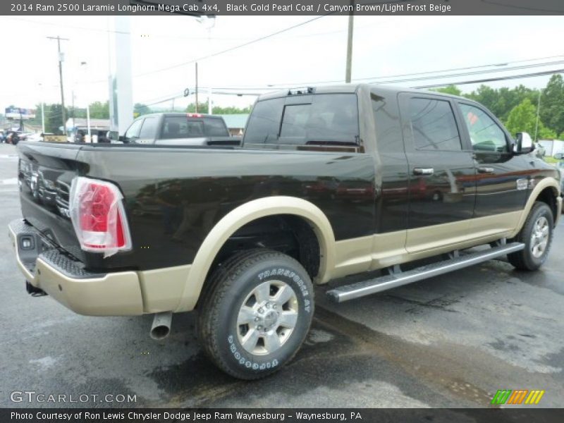 Black Gold Pearl Coat / Canyon Brown/Light Frost Beige 2014 Ram 2500 Laramie Longhorn Mega Cab 4x4