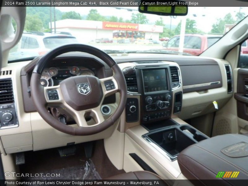Black Gold Pearl Coat / Canyon Brown/Light Frost Beige 2014 Ram 2500 Laramie Longhorn Mega Cab 4x4