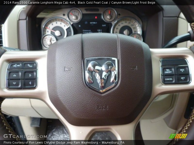 Black Gold Pearl Coat / Canyon Brown/Light Frost Beige 2014 Ram 2500 Laramie Longhorn Mega Cab 4x4