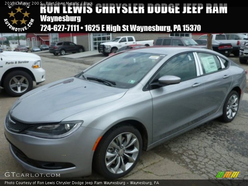 Billet Silver Metallic / Black 2015 Chrysler 200 S