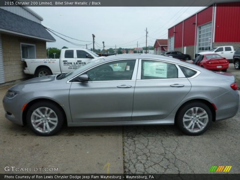 Billet Silver Metallic / Black 2015 Chrysler 200 Limited