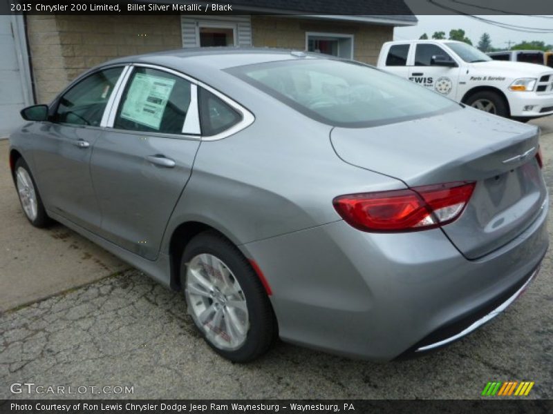 Billet Silver Metallic / Black 2015 Chrysler 200 Limited