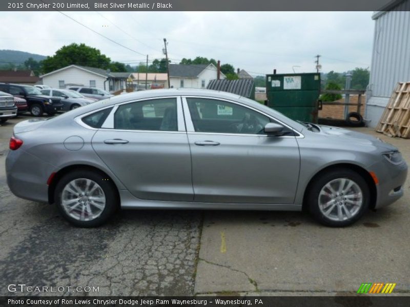 Billet Silver Metallic / Black 2015 Chrysler 200 Limited