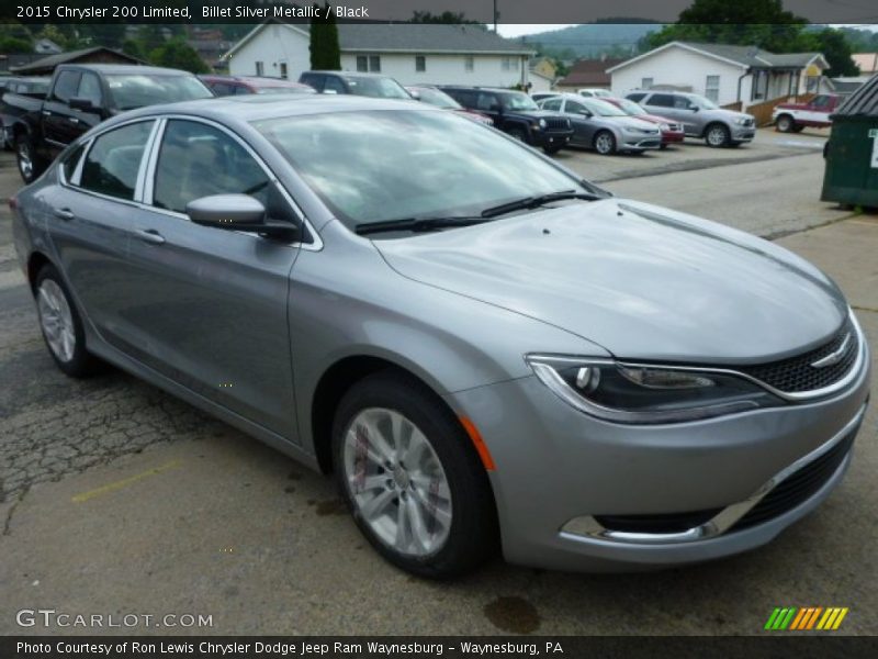 Billet Silver Metallic / Black 2015 Chrysler 200 Limited