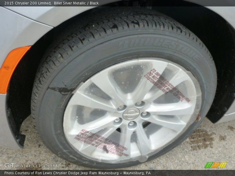 Billet Silver Metallic / Black 2015 Chrysler 200 Limited