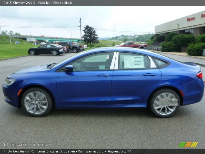 Vivid Blue Pearl / Black 2015 Chrysler 200 S