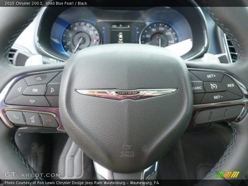 Vivid Blue Pearl / Black 2015 Chrysler 200 S