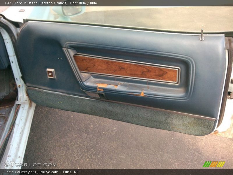 Light Blue / Blue 1973 Ford Mustang Hardtop Grande