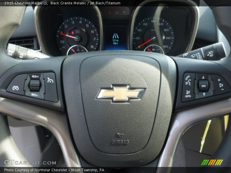 Black Granite Metallic / Jet Black/Titanium 2015 Chevrolet Malibu LS