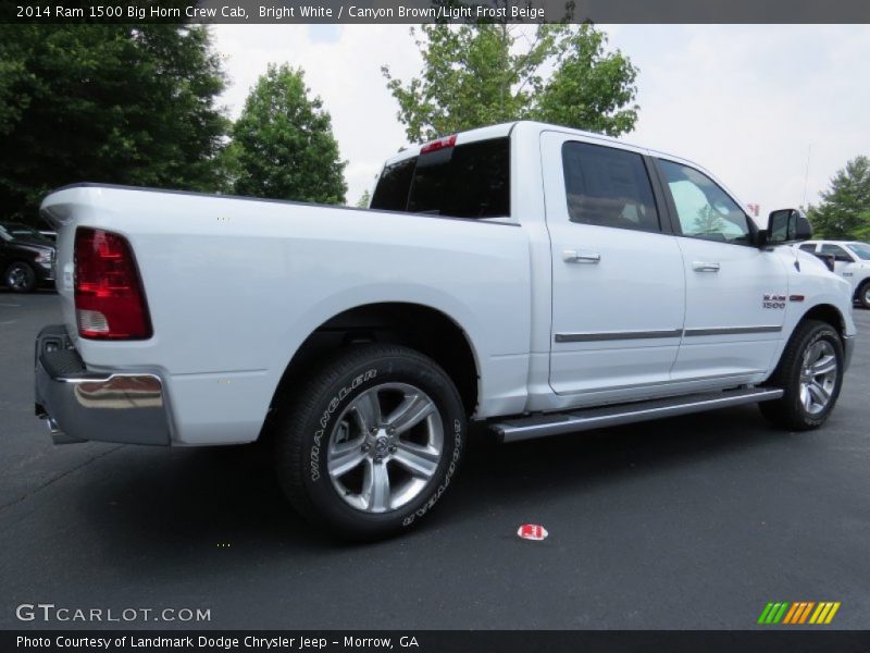 Bright White / Canyon Brown/Light Frost Beige 2014 Ram 1500 Big Horn Crew Cab