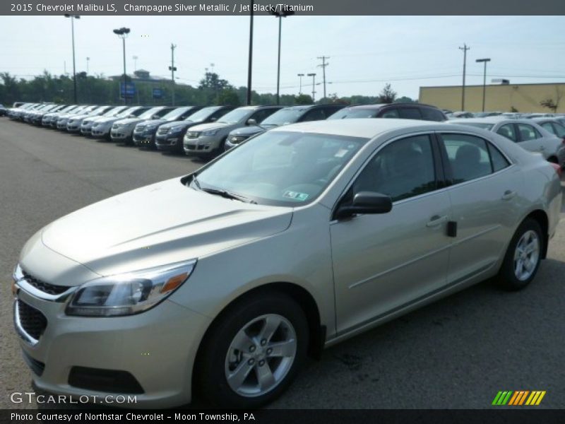 Champagne Silver Metallic / Jet Black/Titanium 2015 Chevrolet Malibu LS
