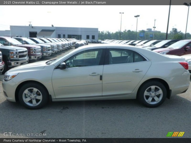 Champagne Silver Metallic / Jet Black/Titanium 2015 Chevrolet Malibu LS