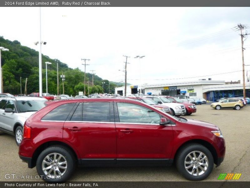 Ruby Red / Charcoal Black 2014 Ford Edge Limited AWD