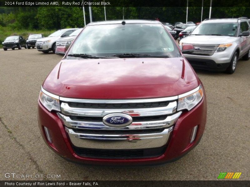 Ruby Red / Charcoal Black 2014 Ford Edge Limited AWD