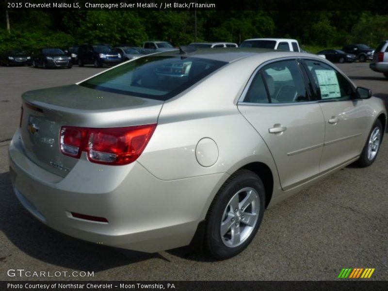 Champagne Silver Metallic / Jet Black/Titanium 2015 Chevrolet Malibu LS