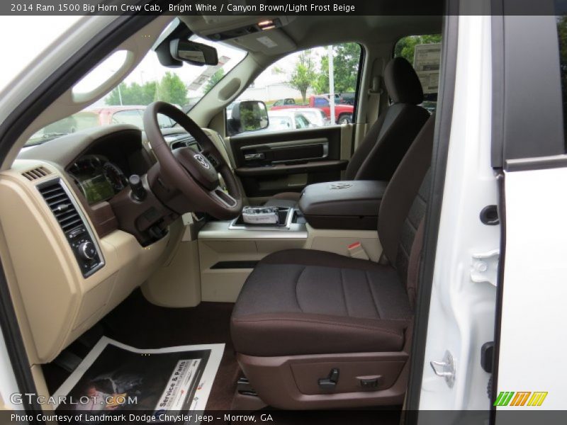 Bright White / Canyon Brown/Light Frost Beige 2014 Ram 1500 Big Horn Crew Cab